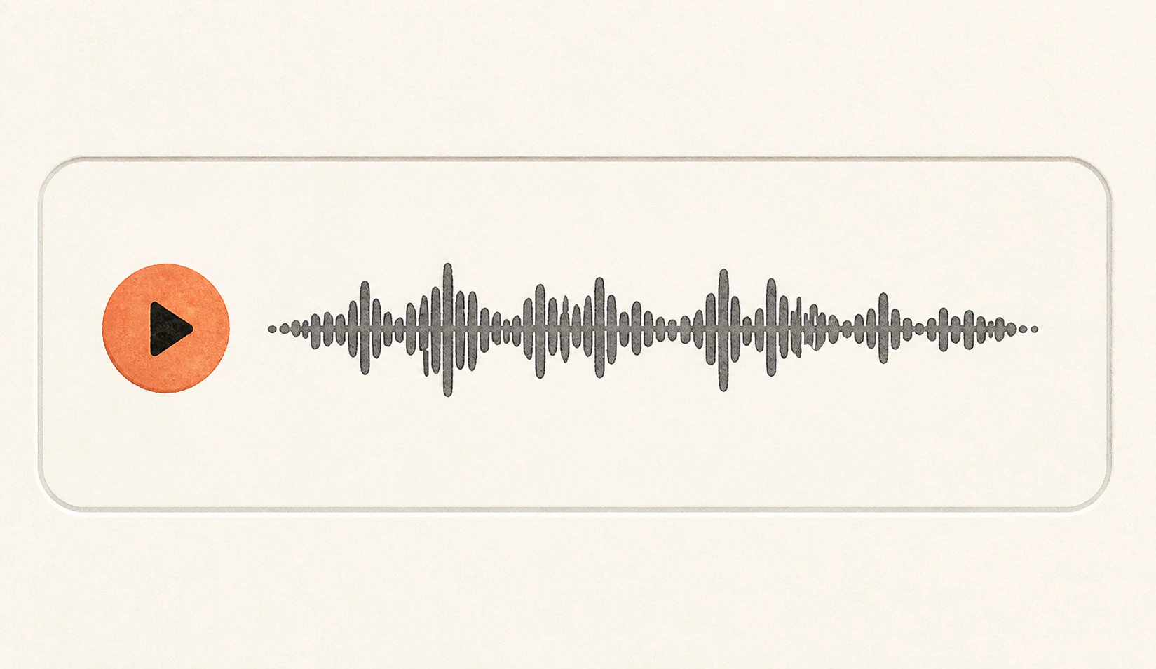 An illustrated voice-note waveform